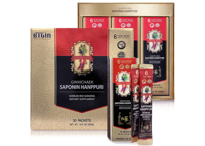 Premium Box Enzymatisch Fermentierter Roter Ginseng Extrakt mit 30 Sticks